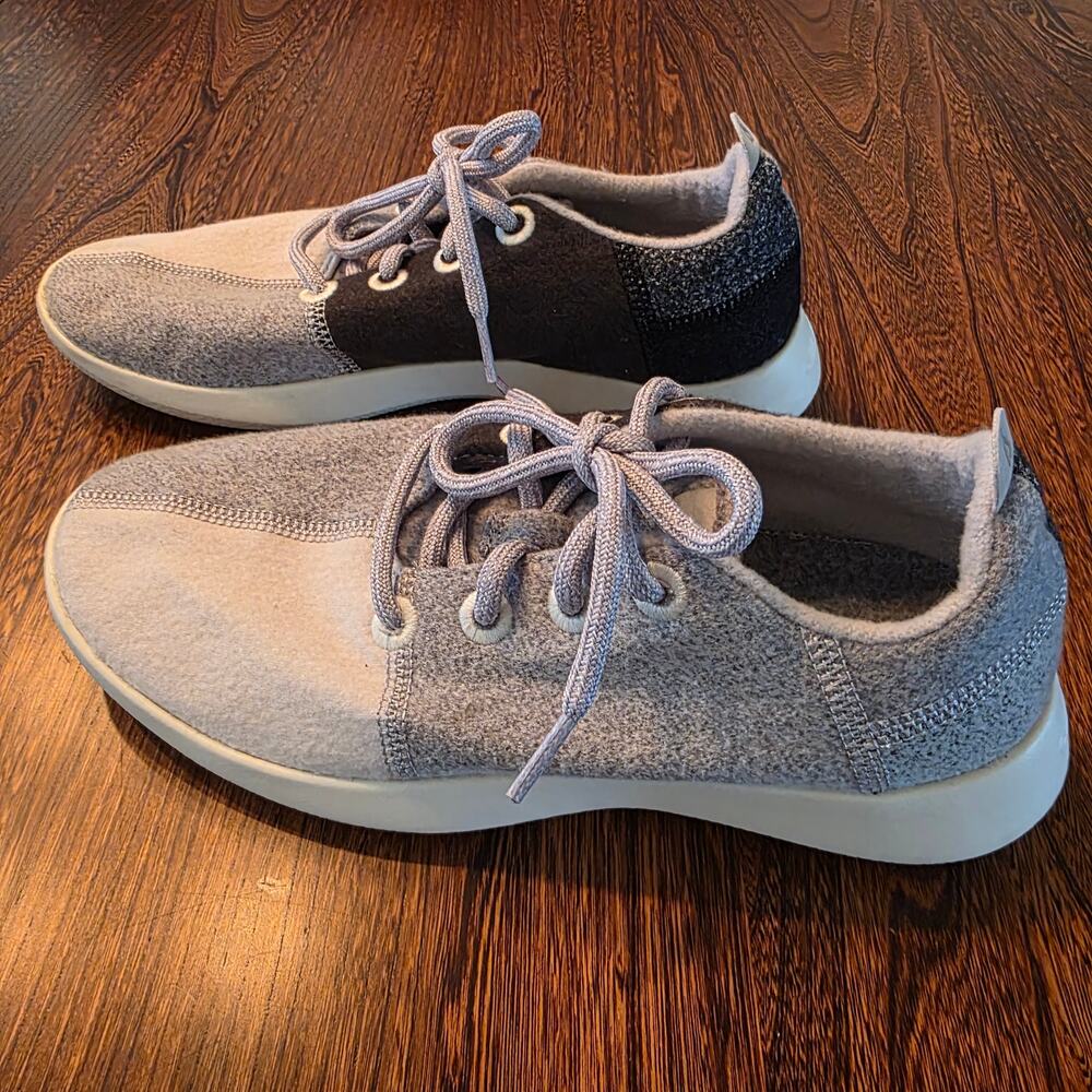 Allbirds Women's Wool Runner Patchwork Gray, Black Colorway SZ 9 Running Sneaker